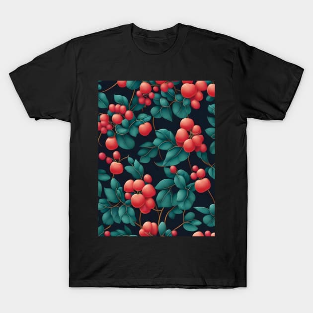 Cherries pattern design T-Shirt by PatternToSuccess